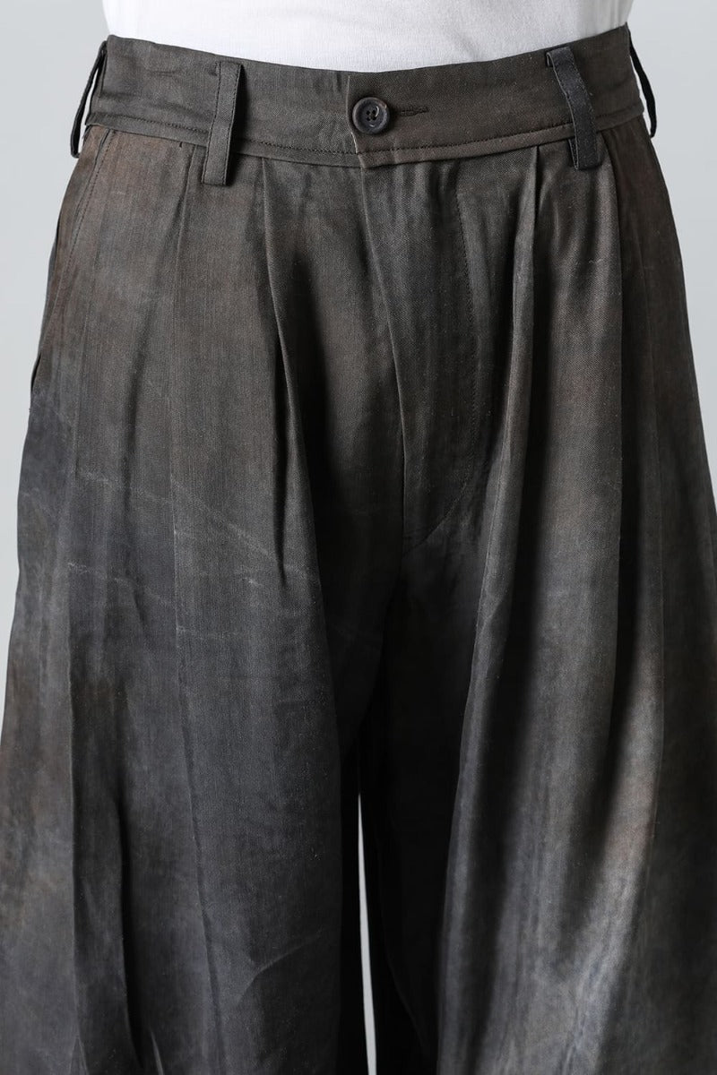 プリーツワイドレグ トラウザーズ