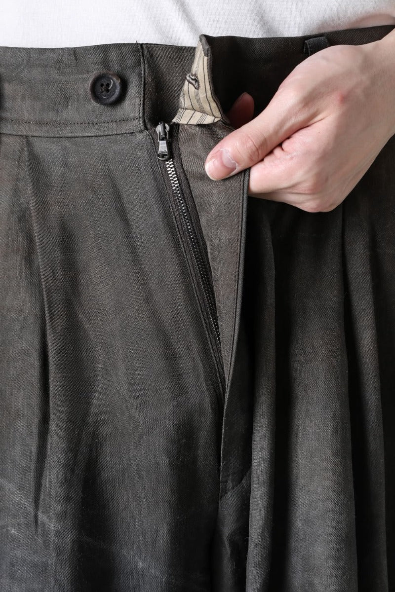 プリーツワイドレグ トラウザーズ