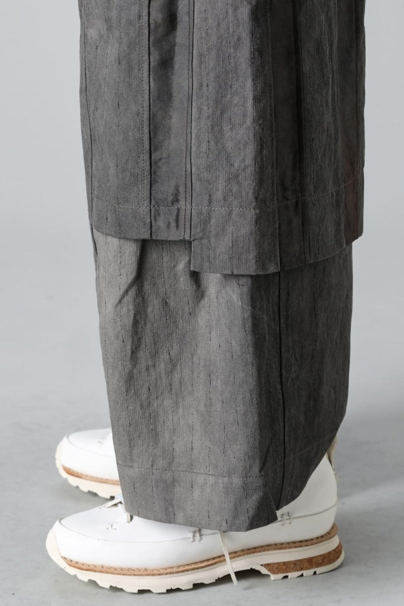 プリーツワイド トラウザーズ