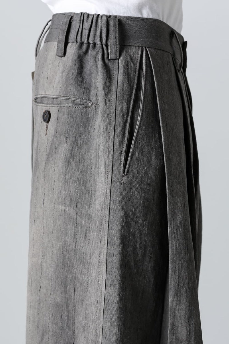 プリーツワイド トラウザーズ