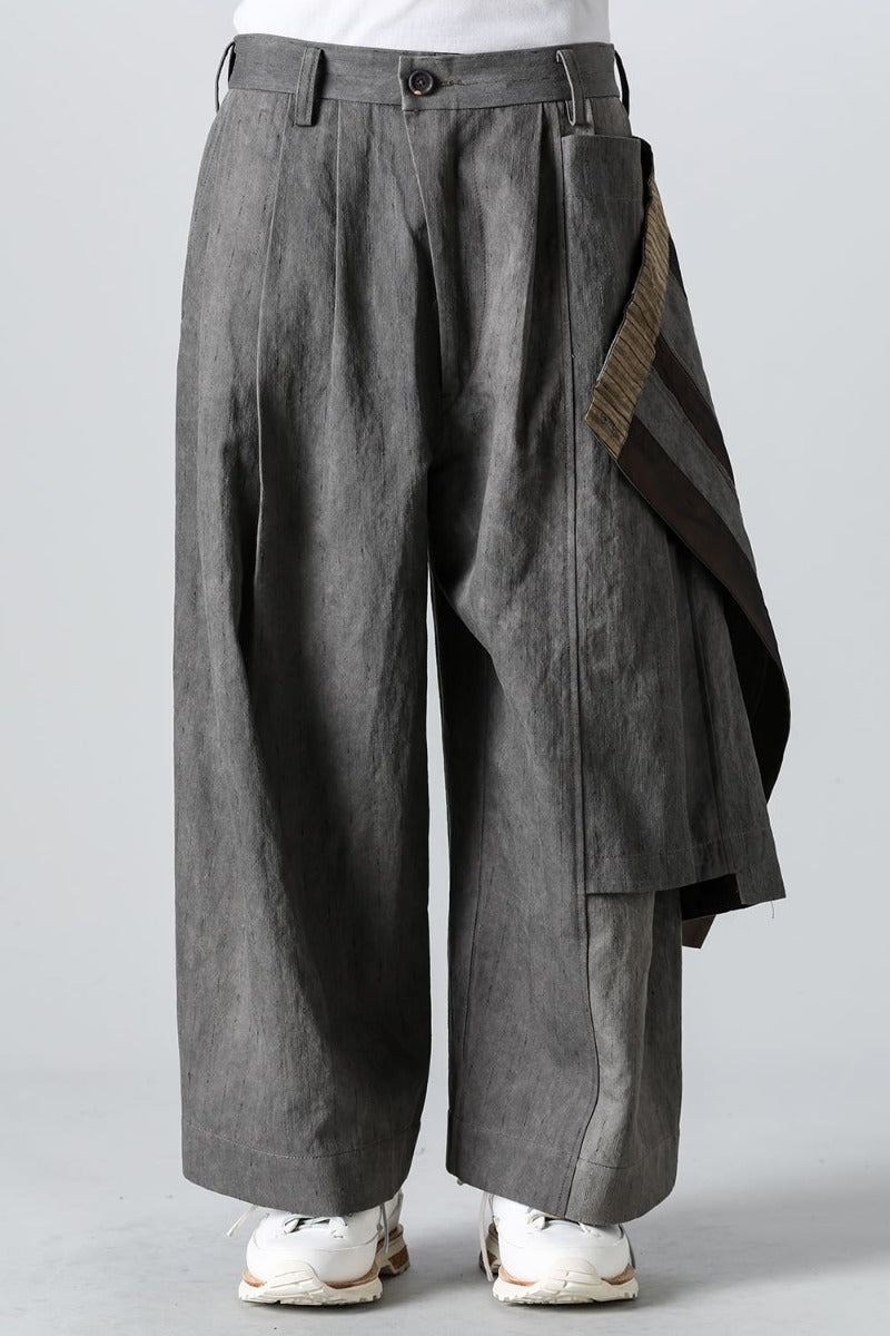 プリーツワイド トラウザーズ