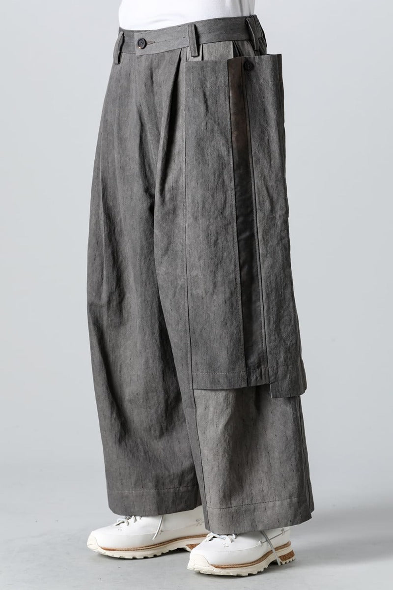 プリーツワイド トラウザーズ