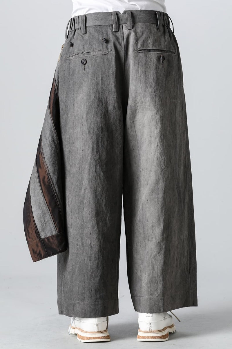 プリーツワイド トラウザーズ