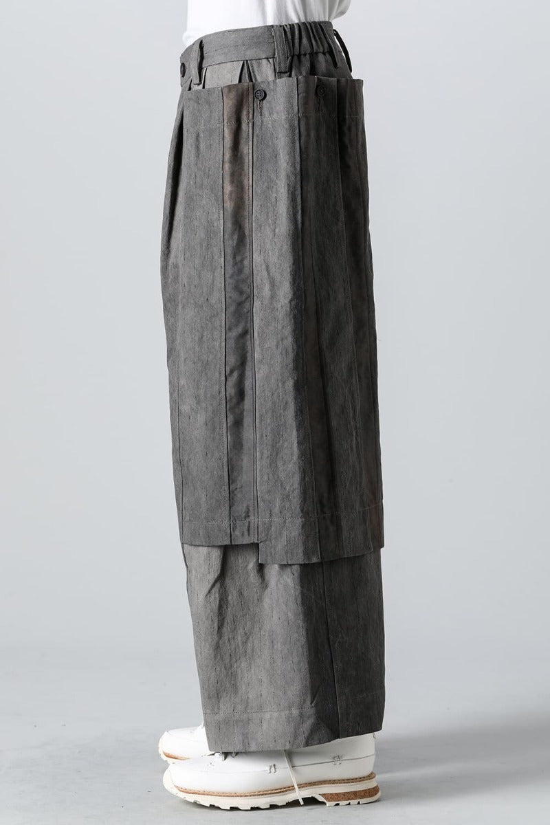 プリーツワイド トラウザーズ