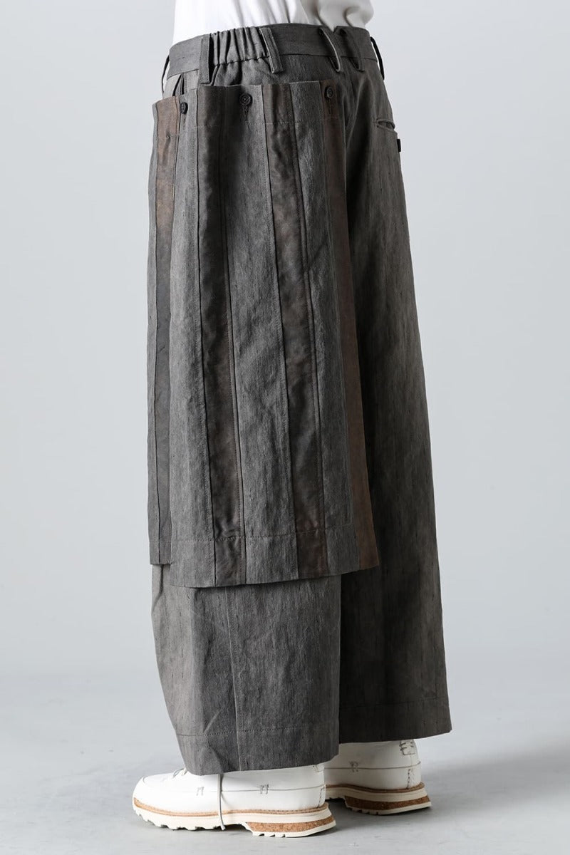 プリーツワイド トラウザーズ