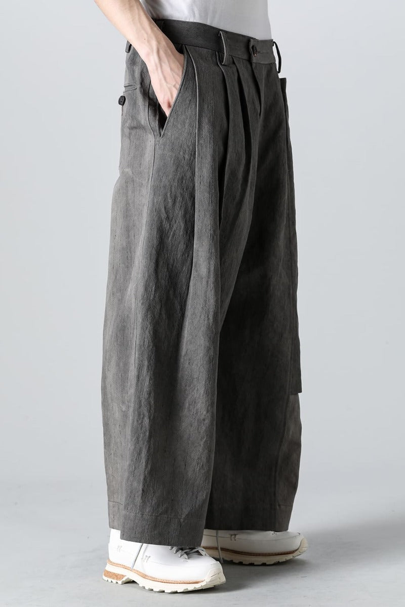 プリーツワイド トラウザーズ