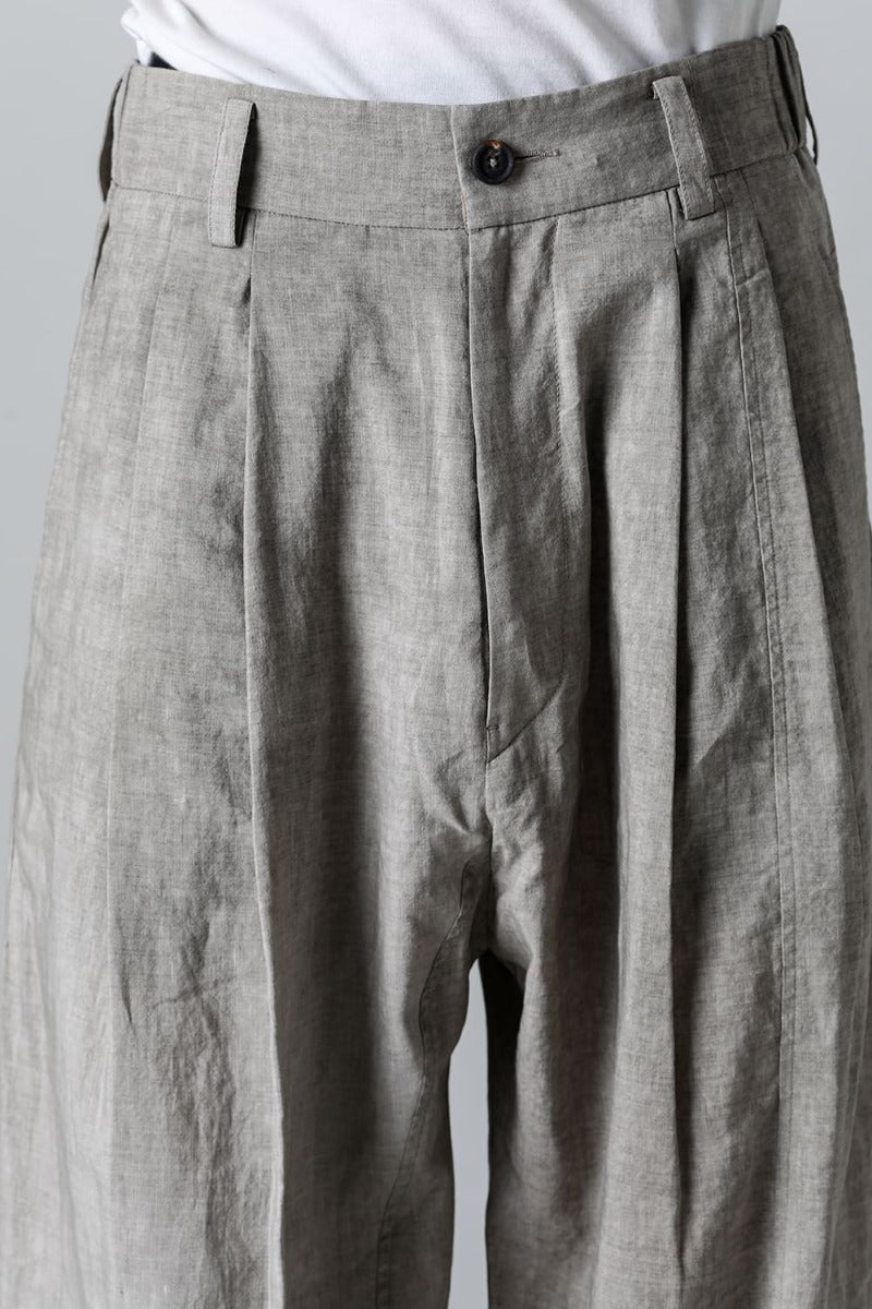 プリーツテーパードトラウザーズ