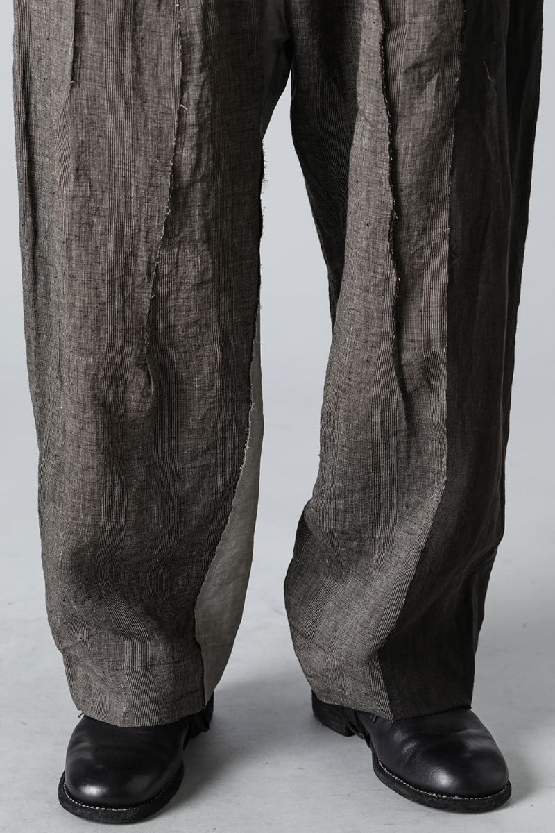 Multi-Fabric Paneled Trousers
