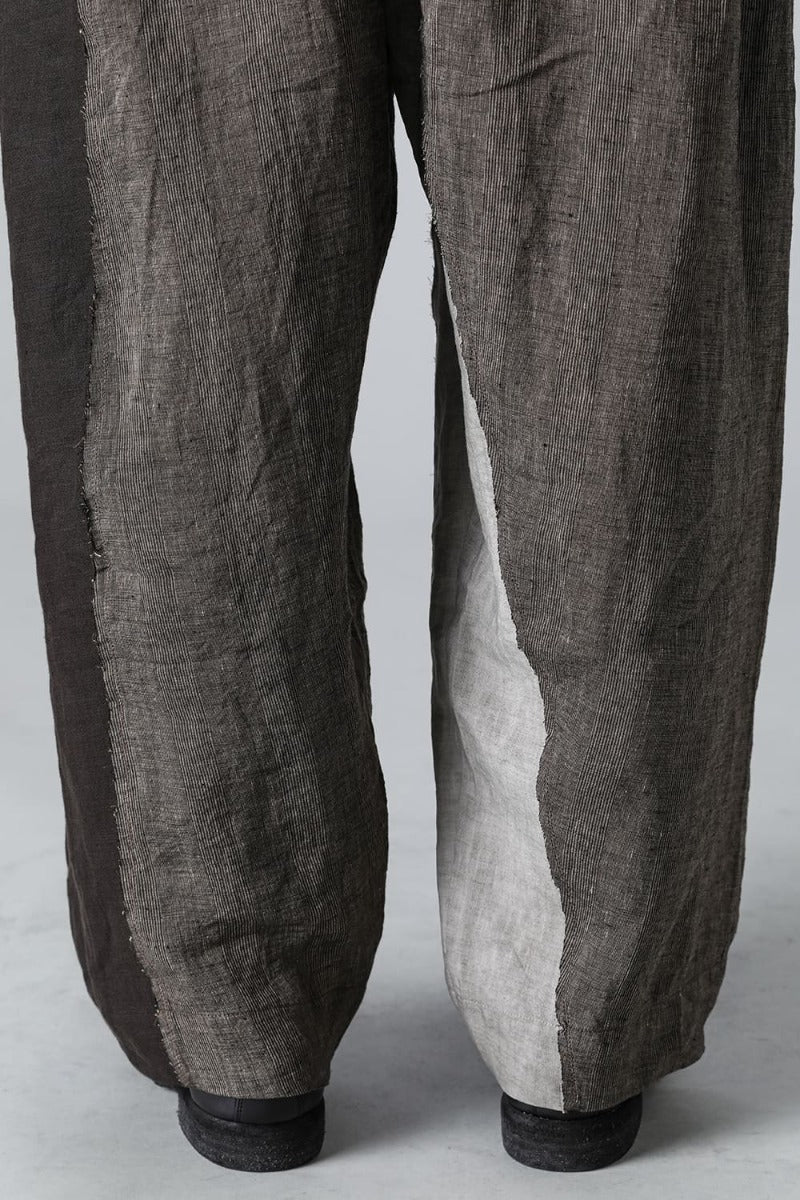 Multi-Fabric Paneled Trousers