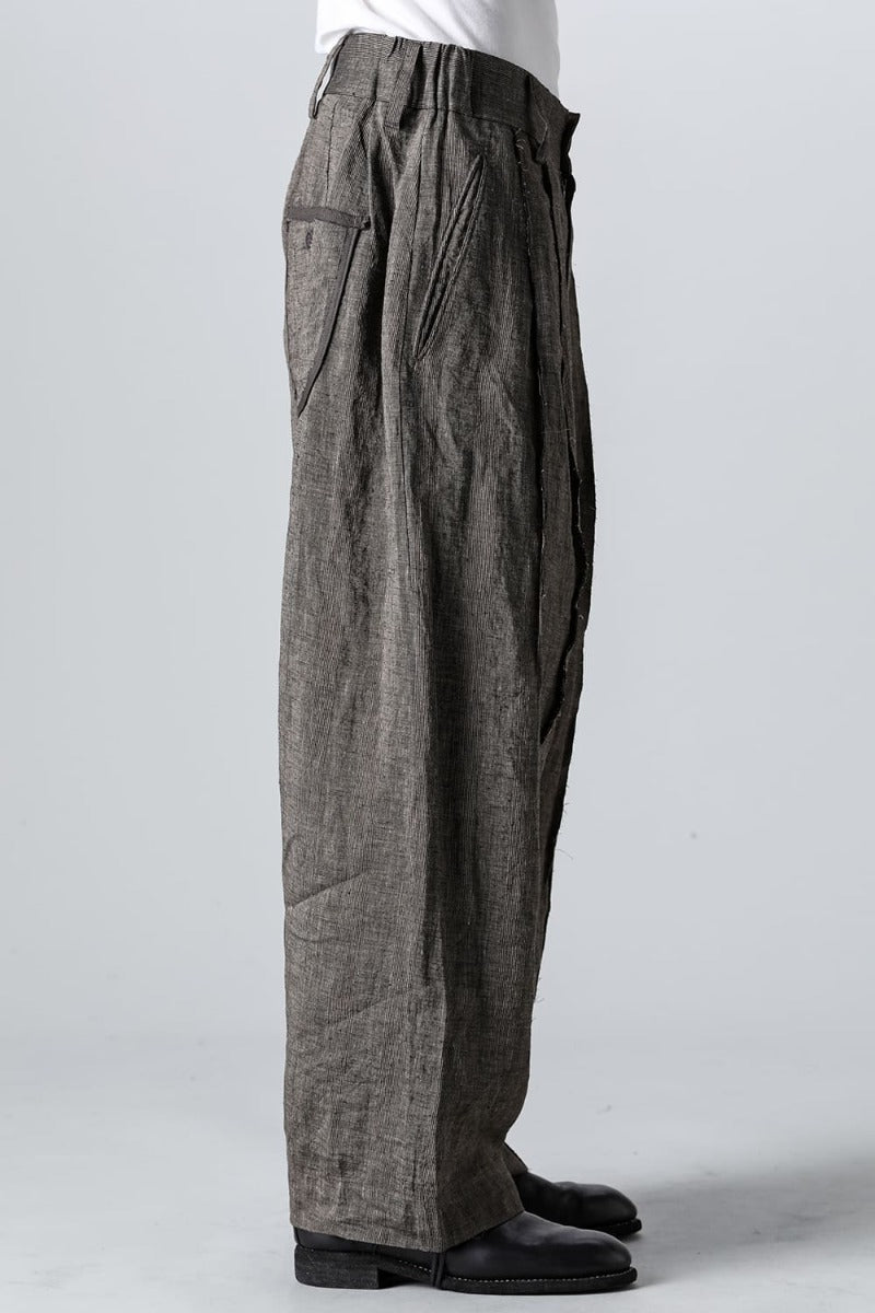 Multi-Fabric Paneled Trousers