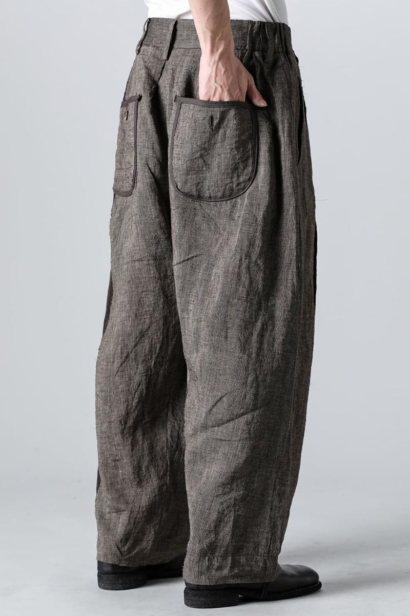 Multi-Fabric Paneled Trousers