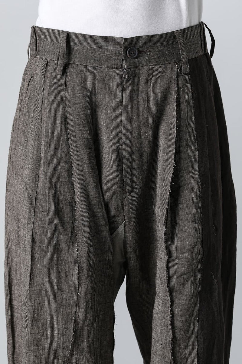 Multi-Fabric Paneled Trousers