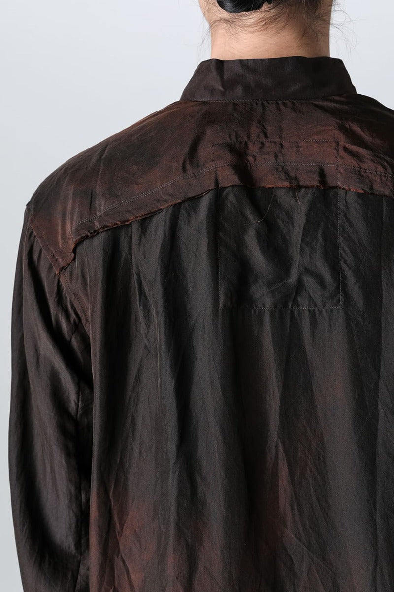 マンダリンカラー ハイブリッド ドレスシャツ