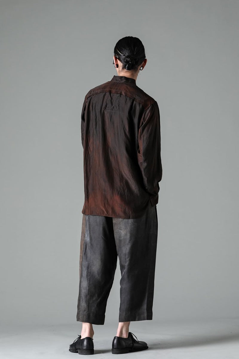 マンダリンカラー ハイブリッド ドレスシャツ