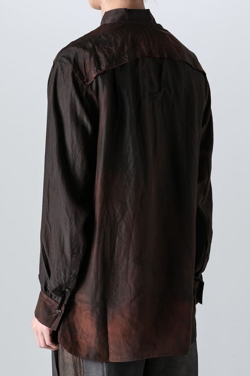 マンダリンカラー ハイブリッド ドレスシャツ