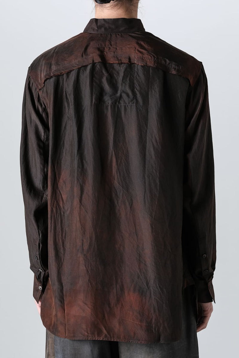 マンダリンカラー ハイブリッド ドレスシャツ