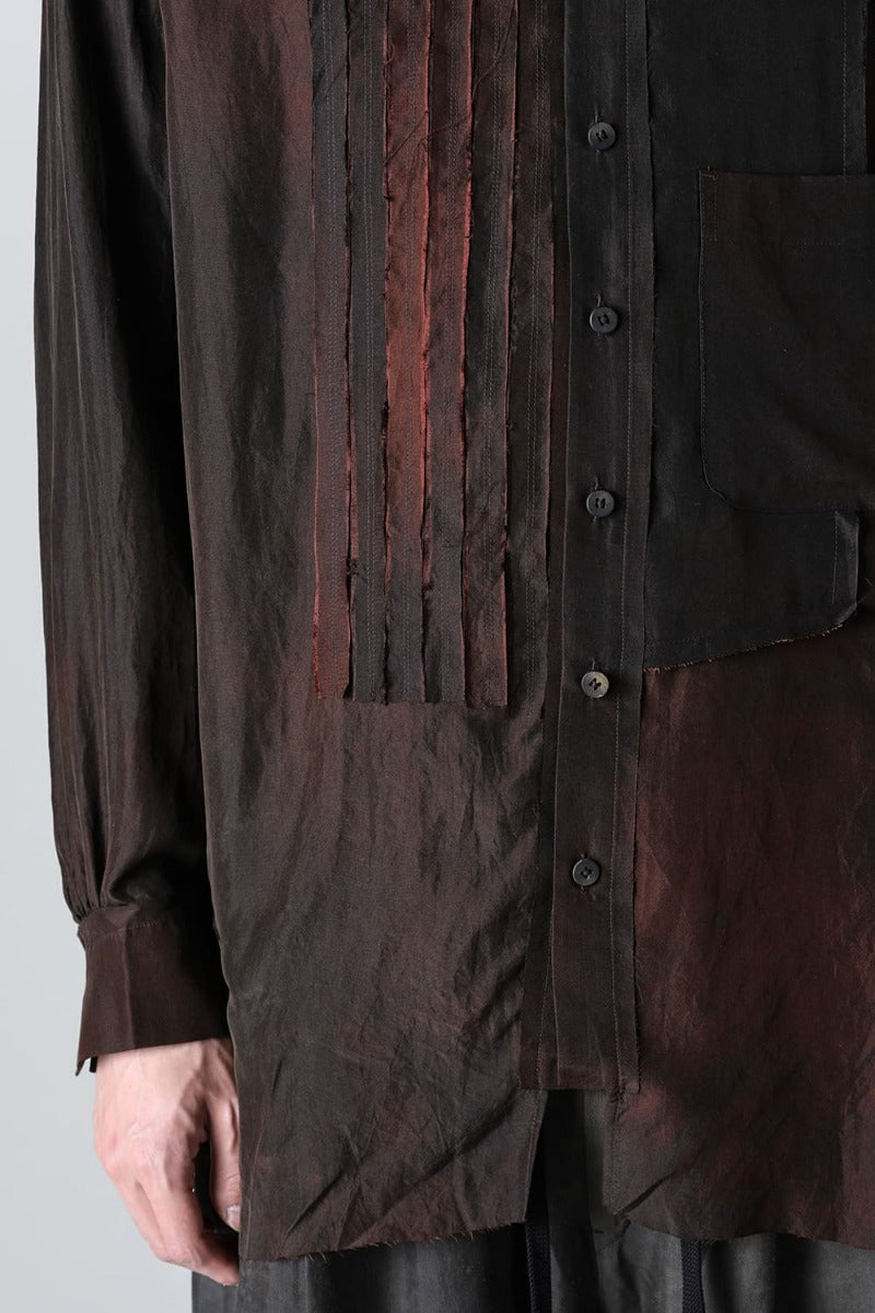 マンダリンカラー ハイブリッド ドレスシャツ