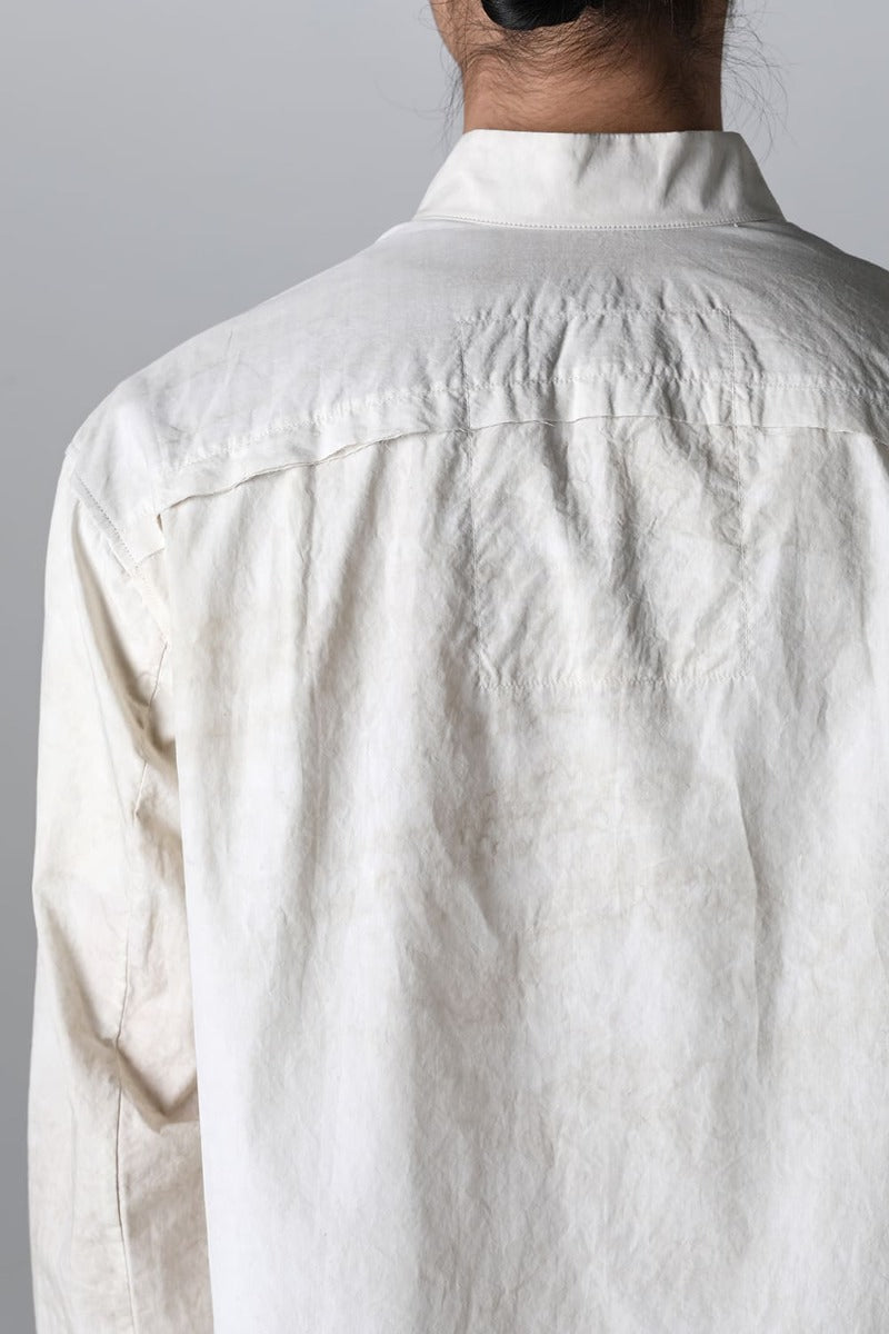 マンダリンカラー ハイブリッドドレスシャツ