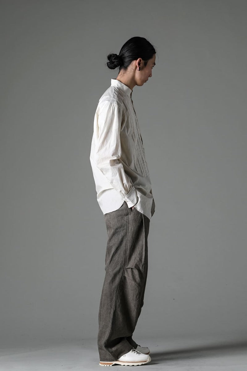 マンダリンカラー ハイブリッドドレスシャツ