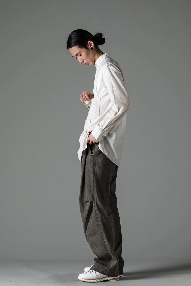 マンダリンカラー ハイブリッドドレスシャツ