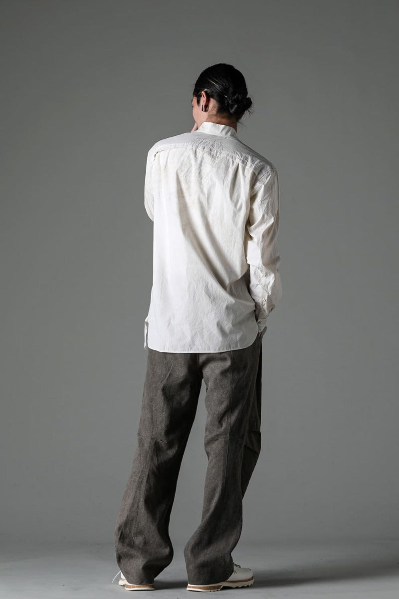 マンダリンカラー ハイブリッドドレスシャツ