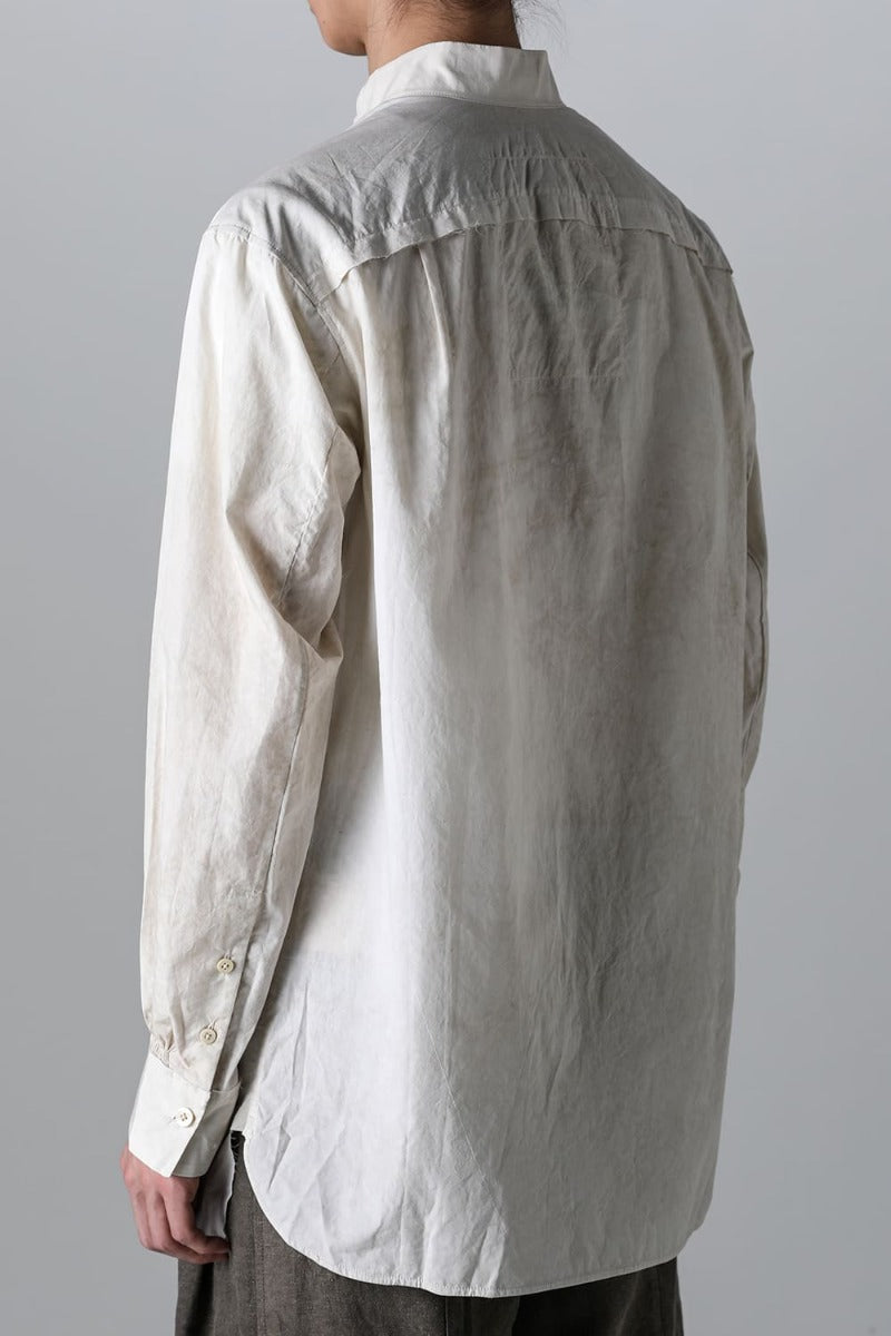 マンダリンカラー ハイブリッドドレスシャツ