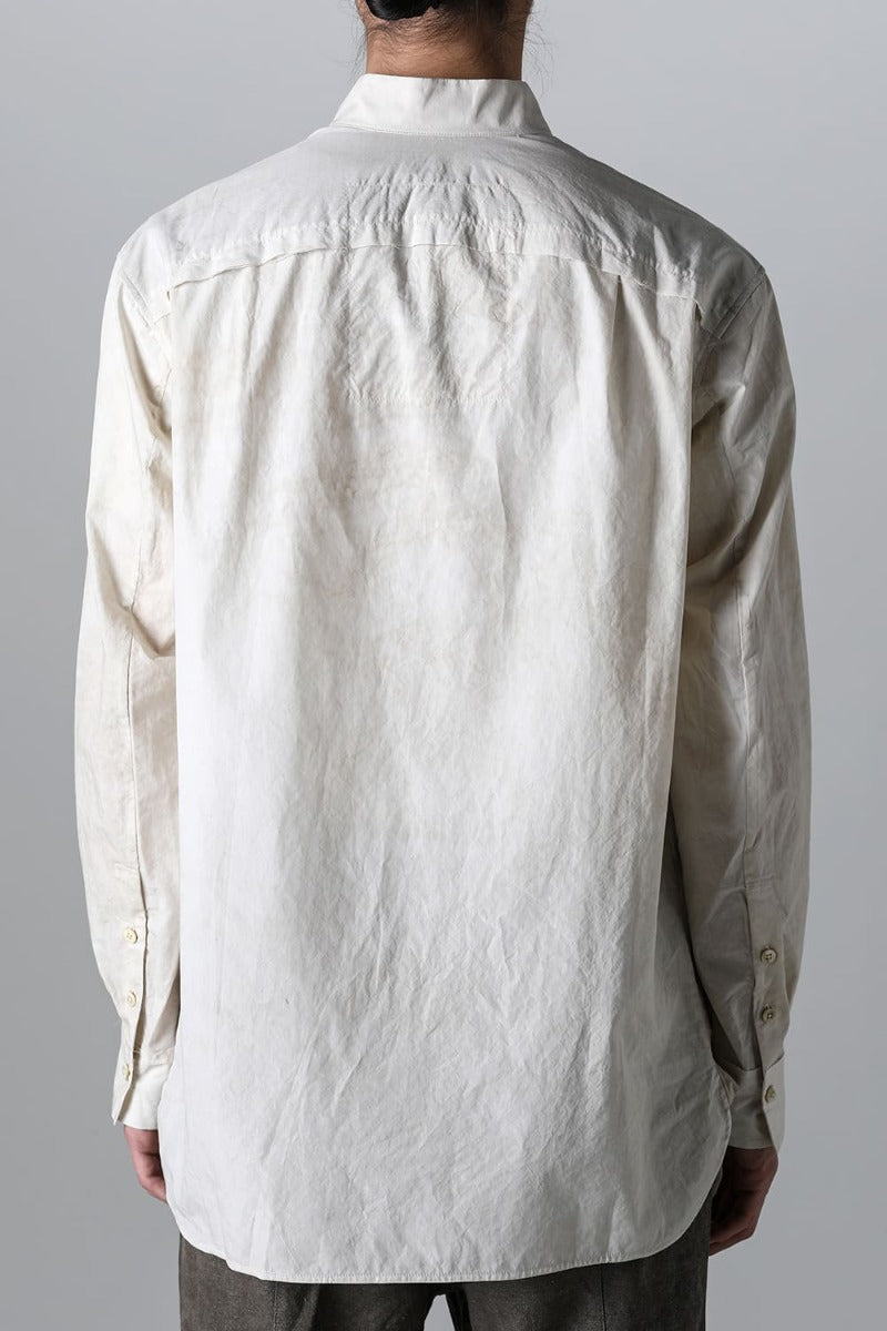 マンダリンカラー ハイブリッドドレスシャツ