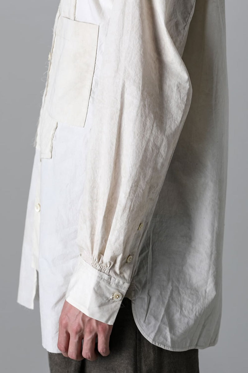 マンダリンカラー ハイブリッドドレスシャツ