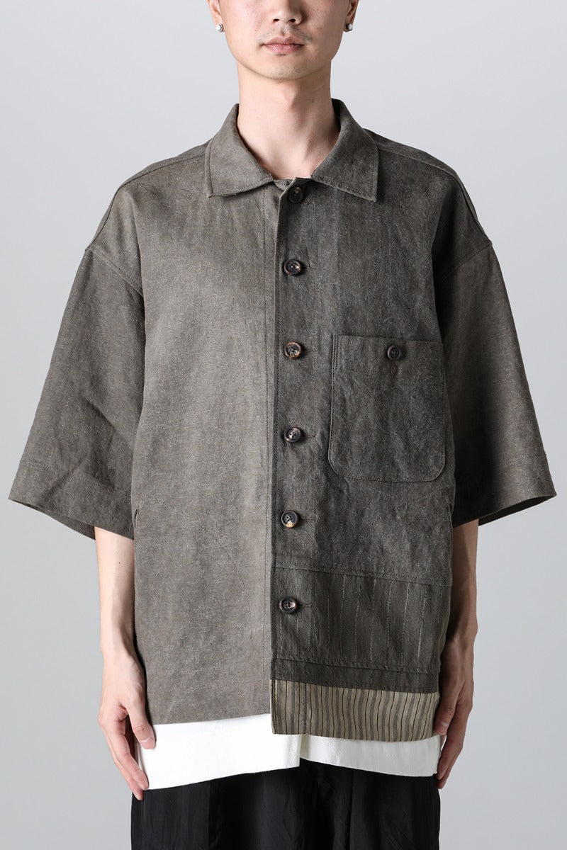 Oversized Short Sleeve Worker Jacket