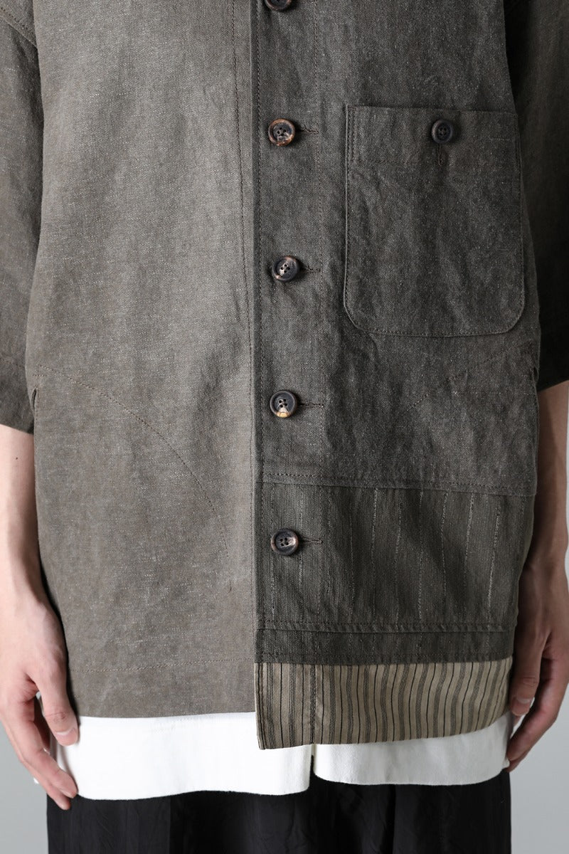 Oversized Short Sleeve Worker Jacket