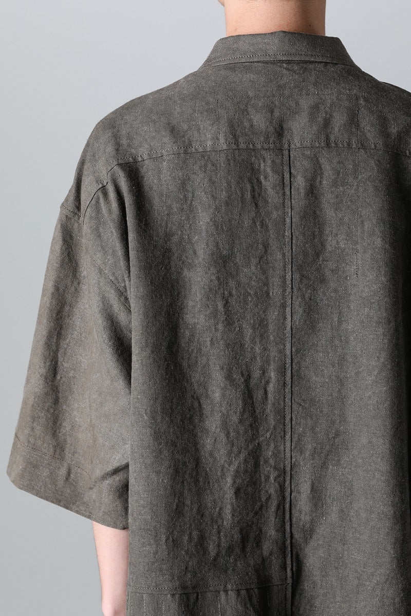 Oversized Short Sleeve Worker Jacket