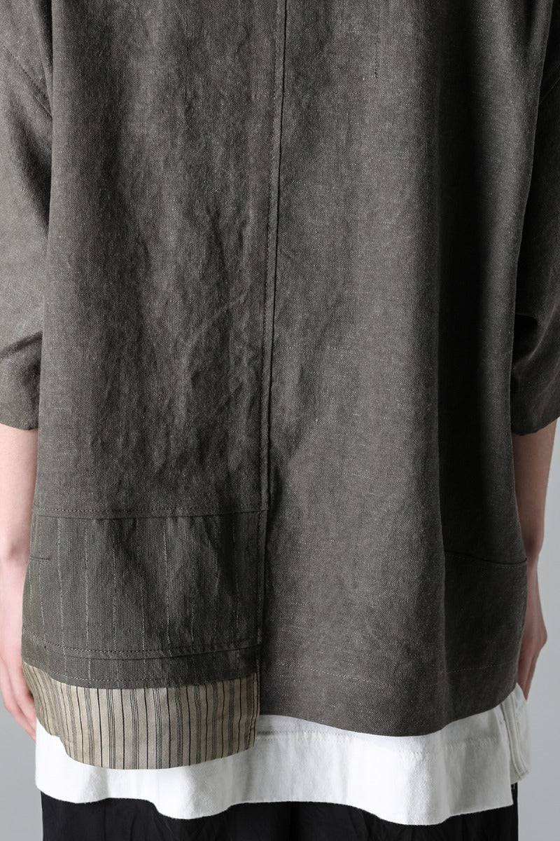 Oversized Short Sleeve Worker Jacket