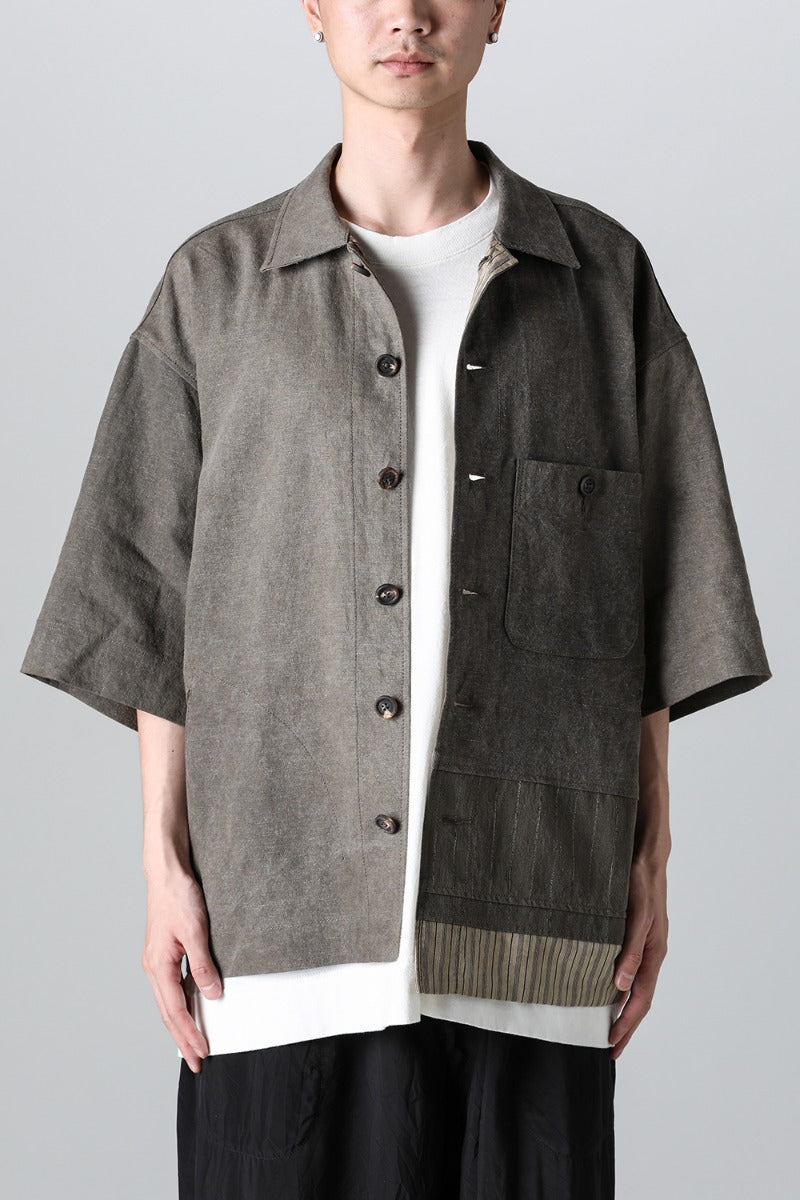 Oversized Short Sleeve Worker Jacket