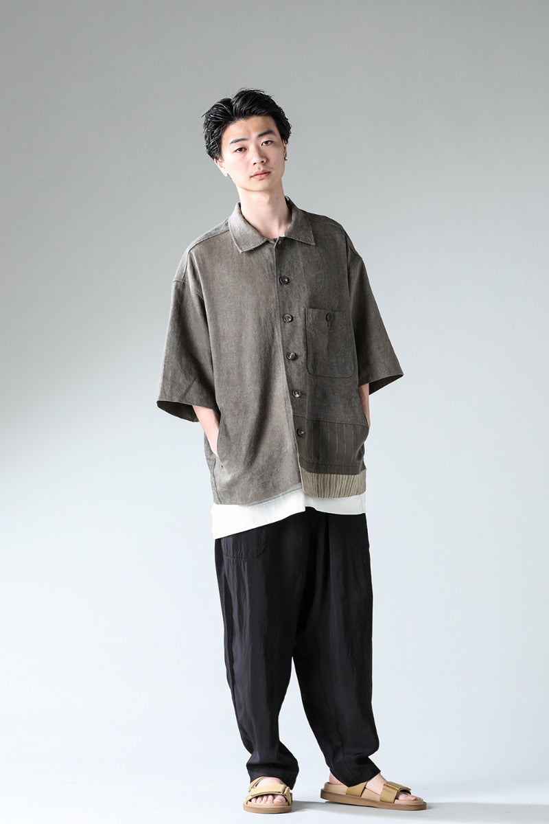 Oversized Short Sleeve Worker Jacket