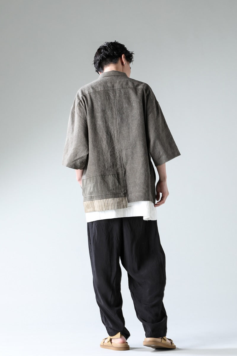 Oversized Short Sleeve Worker Jacket