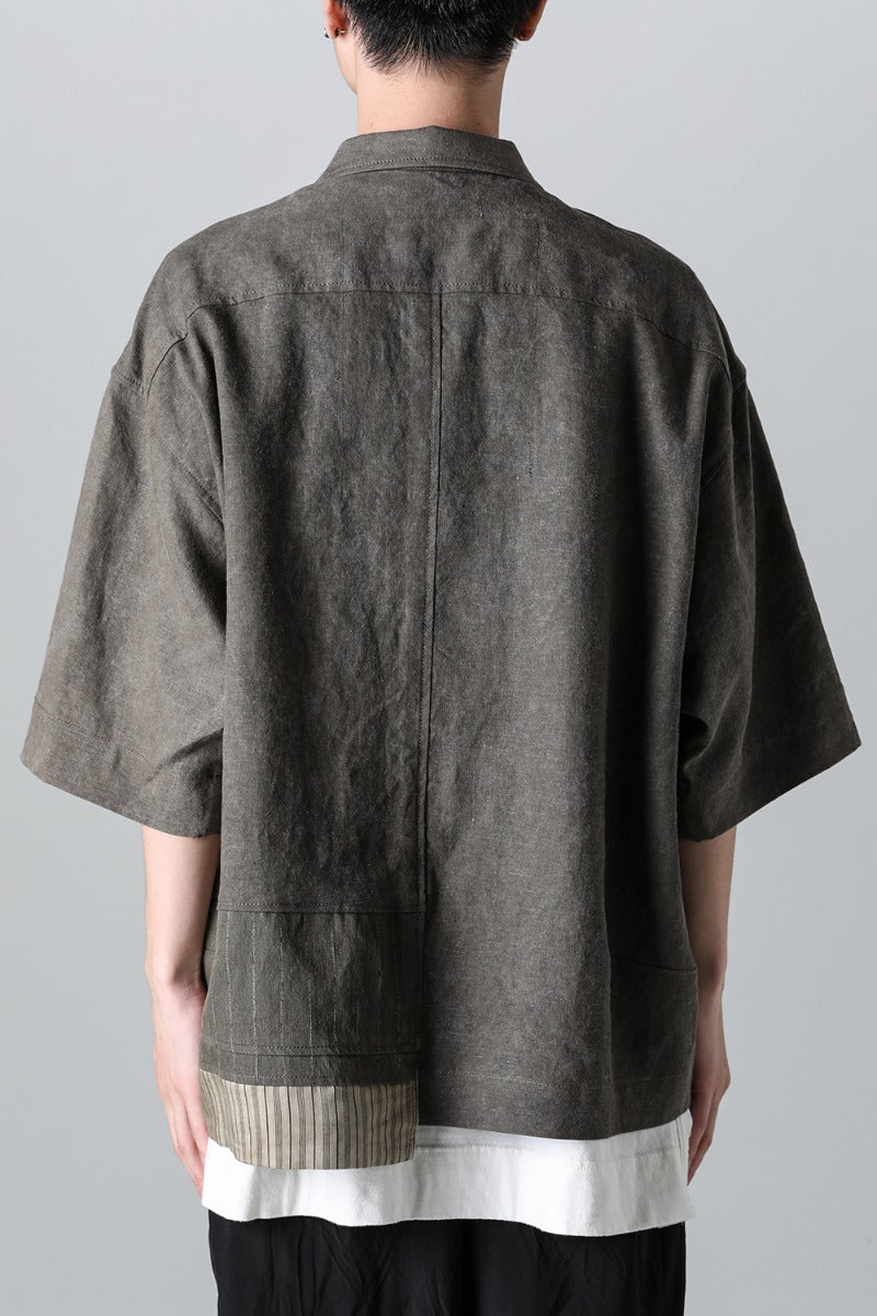 Oversized Short Sleeve Worker Jacket