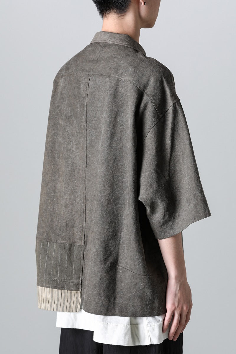 Oversized Short Sleeve Worker Jacket