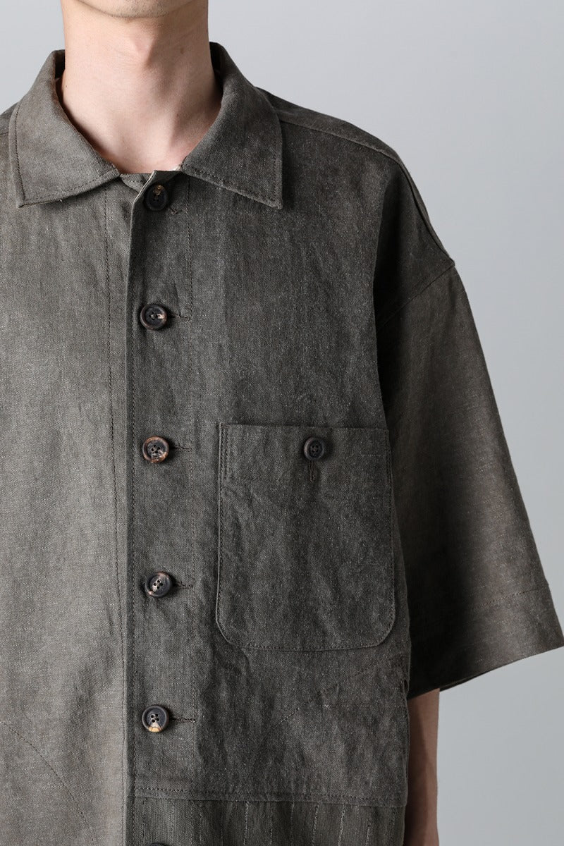 Oversized Short Sleeve Worker Jacket
