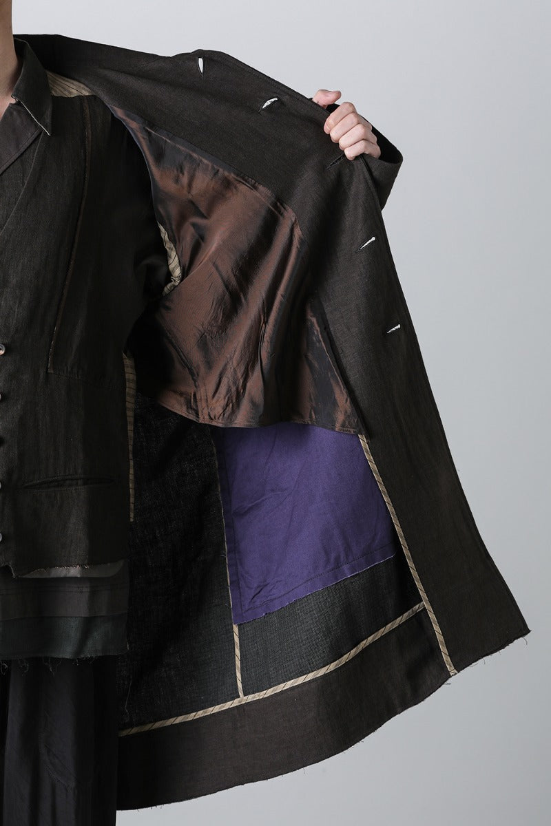 Classic Workers Coat With Contrast Pockets