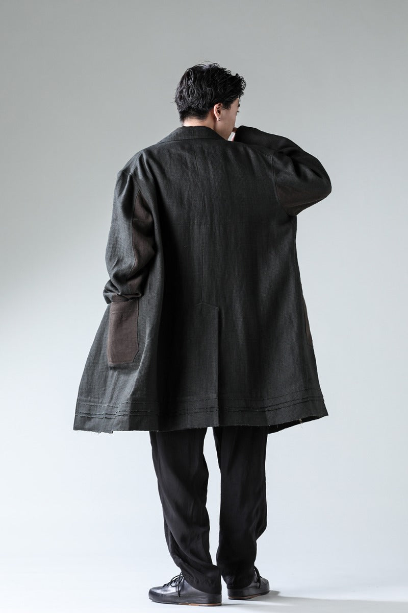 Classic Workers Coat With Contrast Pockets