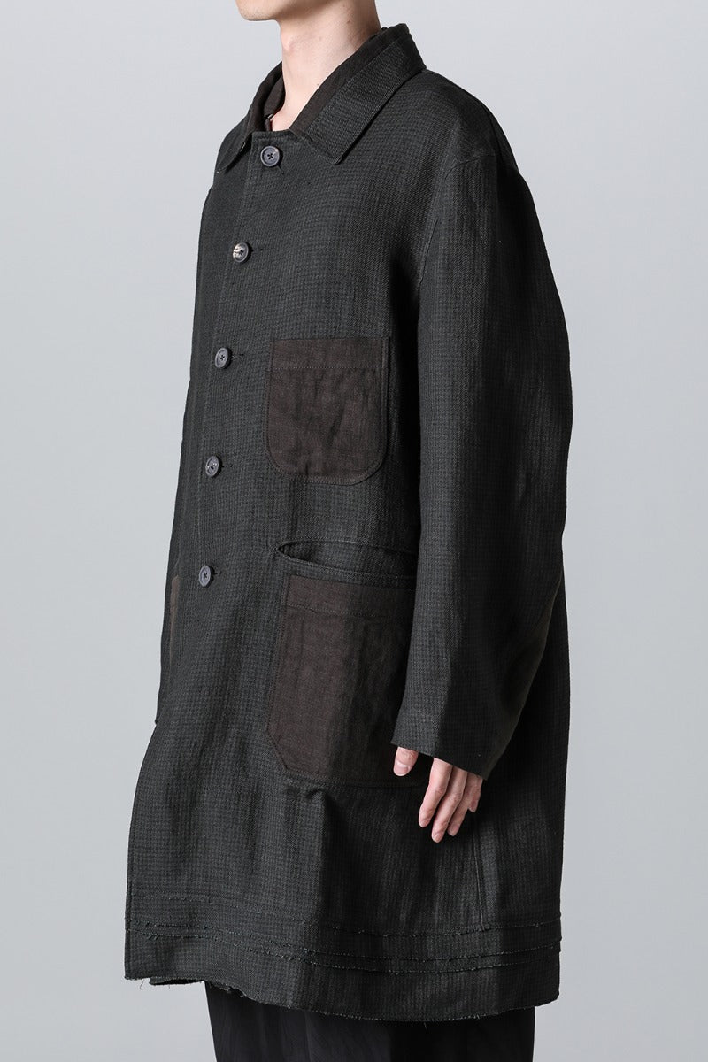 Classic Workers Coat With Contrast Pockets