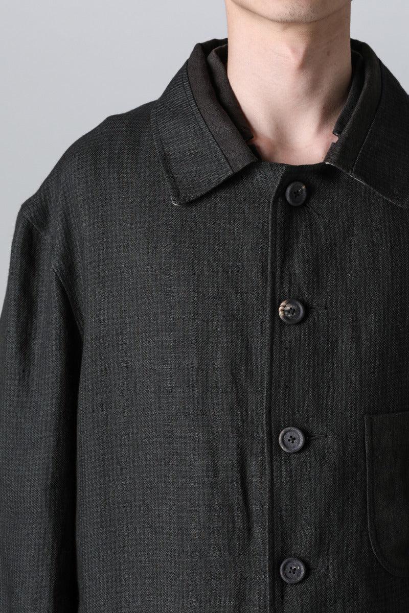 Classic Workers Coat With Contrast Pockets