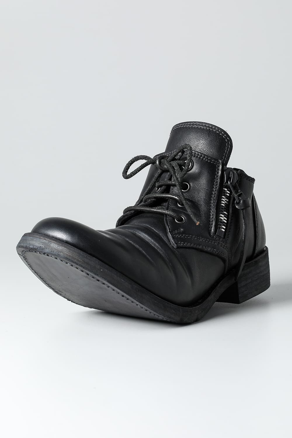 Horse Leathe Derbyy Shoes Black