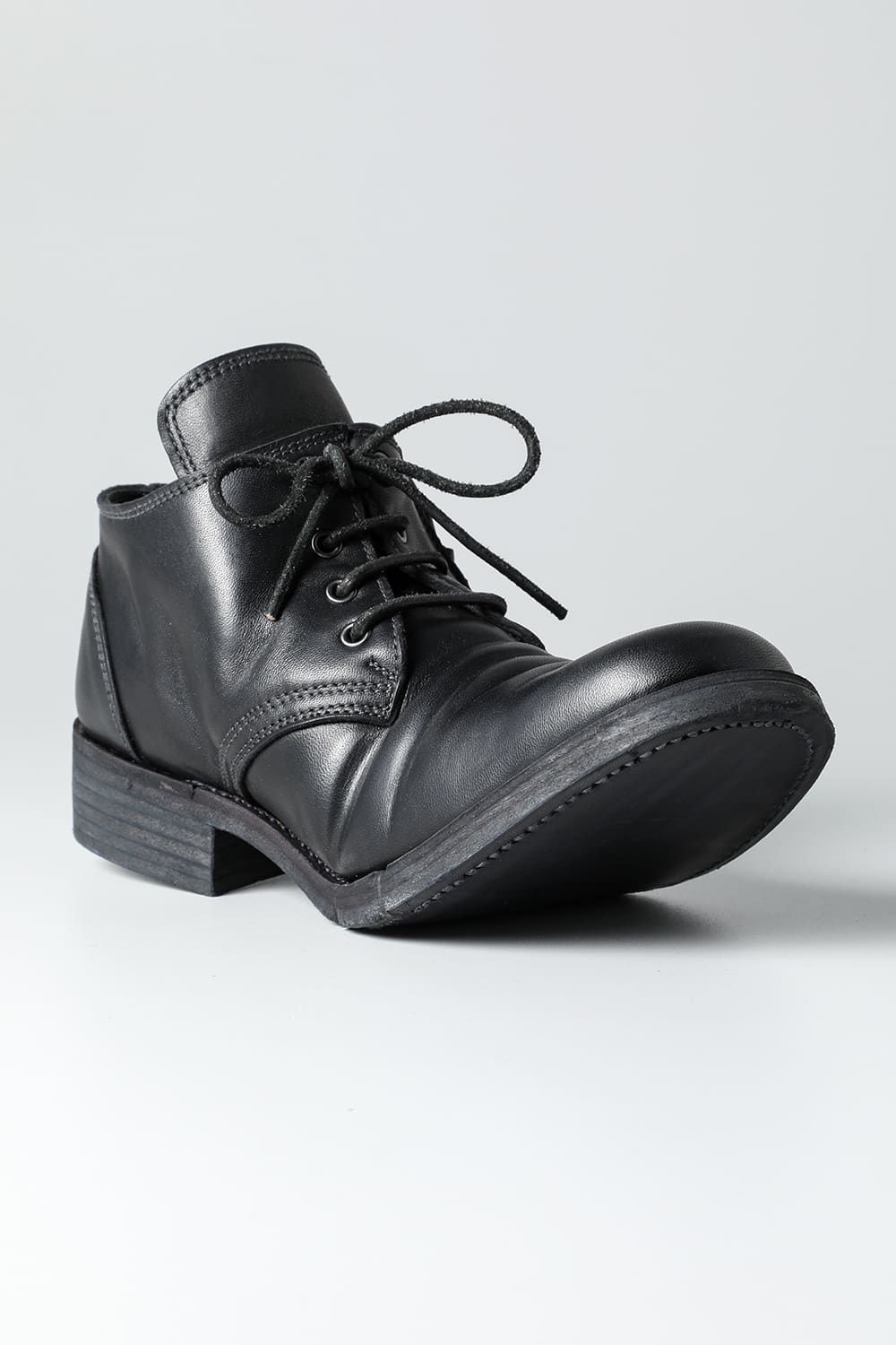 Horse Leathe Derbyy Shoes Black