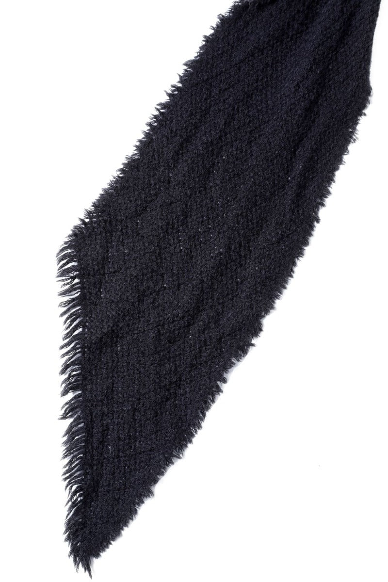 Stole Loose Weaved Wool Black