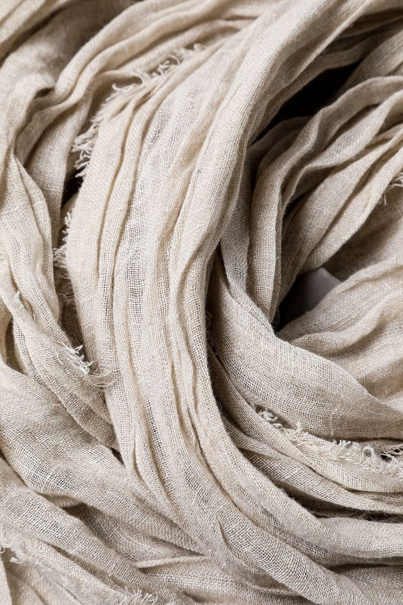 Stole linen gauze beige