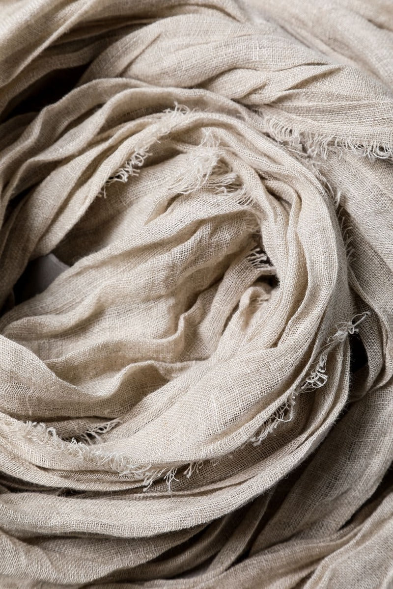 Stole linen gauze beige