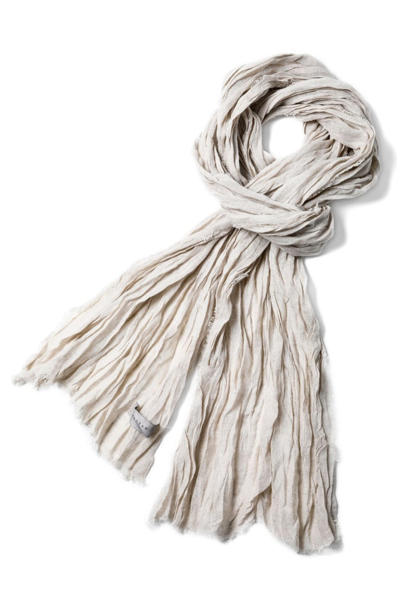 Stole linen gauze beige