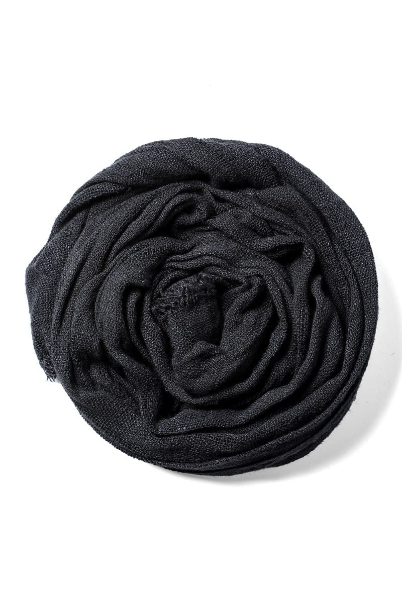 Stole soft linen Black