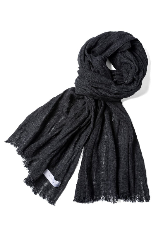 Stole soft linen Black